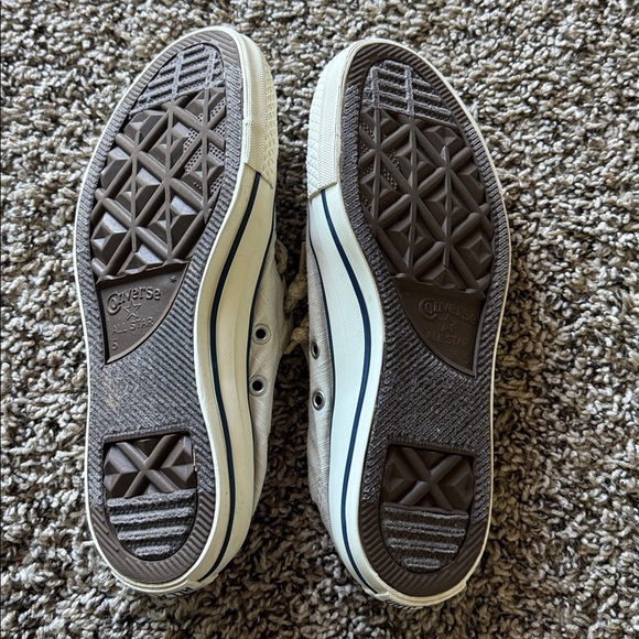 Converse Women’s Off-White Slip On Rope Lace Sneakers - Picture 7 of 10